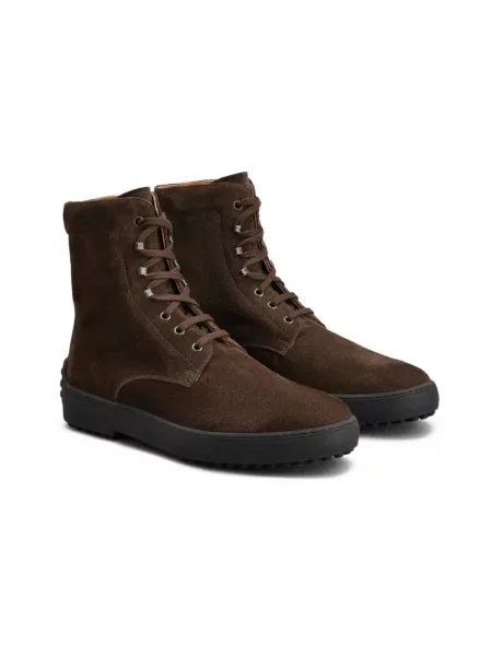 Botki Tod's skórzane brązowe