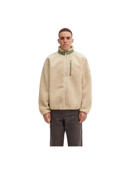 No Problemo bluza polarowa Zip Through Fleece beżowa