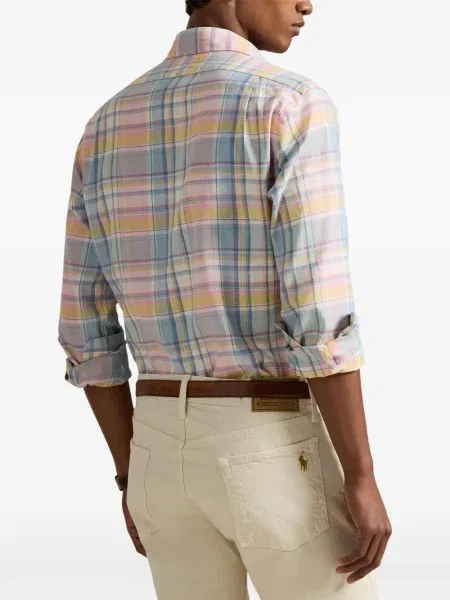 Tricou polo Polo Ralph Lauren cu dungi cu două rânduri de nasturi cu aplicații negru