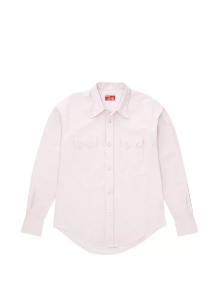 Cămașă Fortela din țesătură twill roz