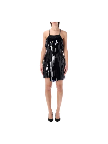 Sukienka The Attico z cekinami czarna