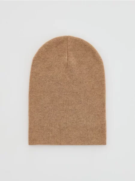 Reserved Căciulă din vâscoză galben-pal galben