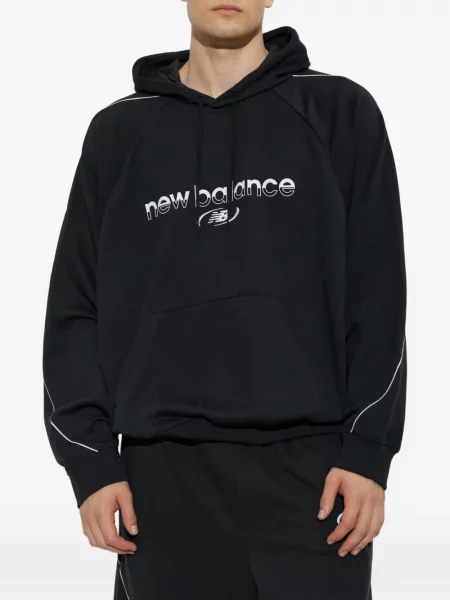 Мрежесто яке New Balance с принт с връзки черно