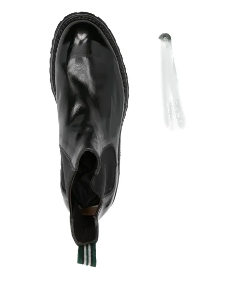 Botine Green George din piele negru