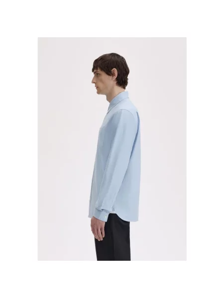 Koszula Fred Perry z twillu niebieska