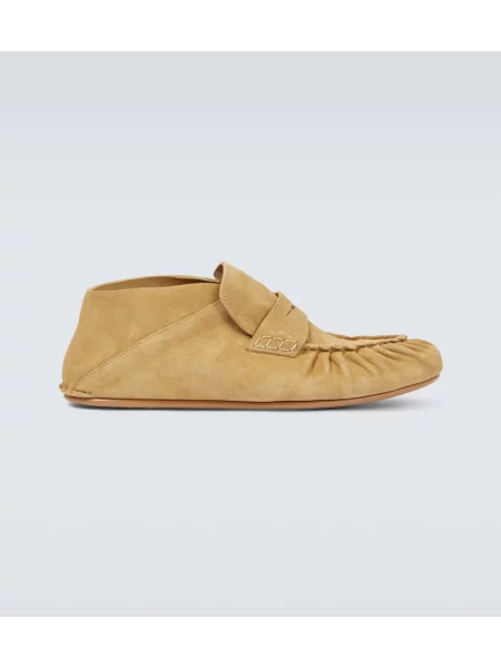 Mocasini Loewe din piele de căprioară bej