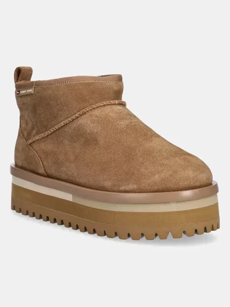 Tommy Jeans Bocanci | piele bej