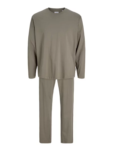 JACK & JONES Pijama lungă JACALFRED kaki