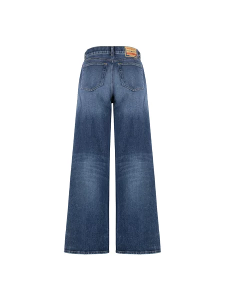 Jeansy Diesel 1978 z wysoką talią o krotszym kroju niebieskie