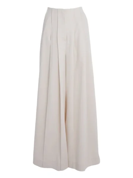 Pantaloni Significant Other plisate alb