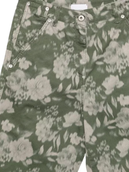 Pantaloni scurți Halfboy cu model floral cu imagine verde