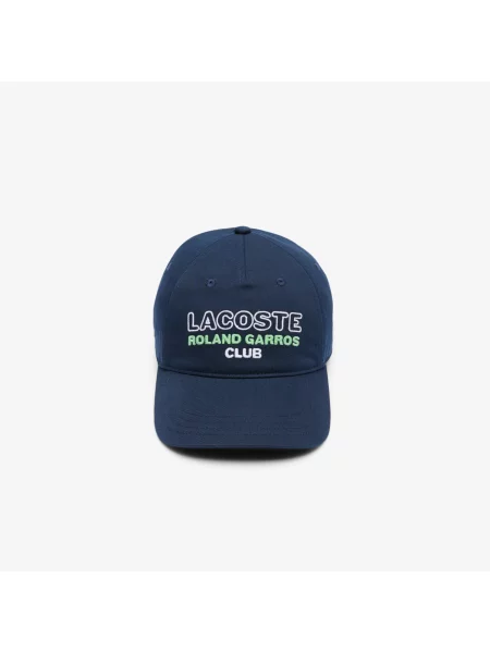 Lacoste Czapka Z Haftem Roland-Garros Edition niebieska