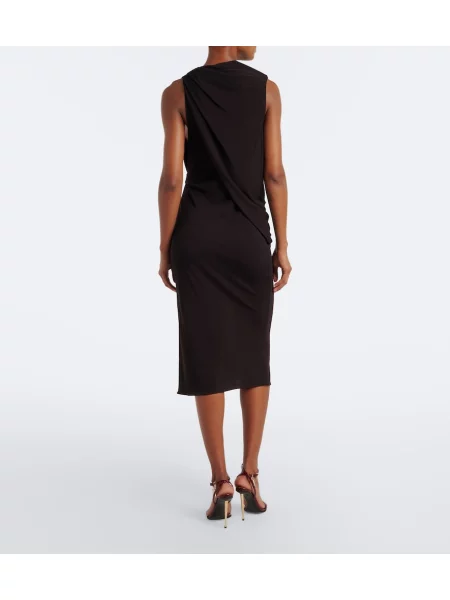 Jersey midi obleka Tom Ford rjava