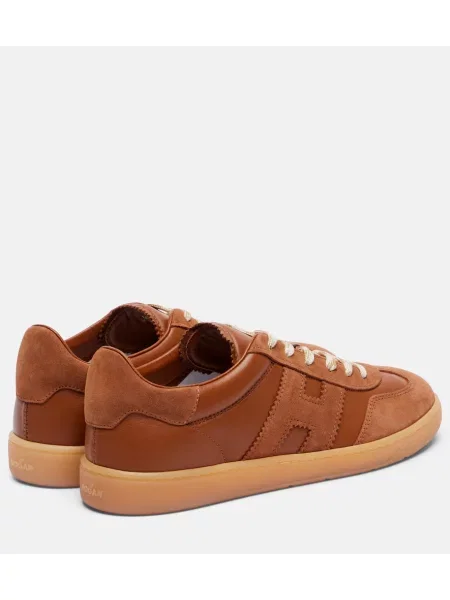 Sneakerși Hogan din piele de căprioară maro