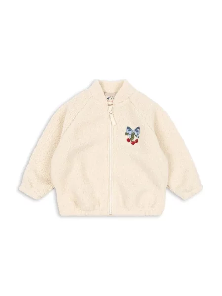 Konges Sløjd Dětská bunda JAZZ TEDDY JACKET GRS béžová