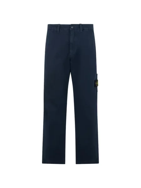 Pantaloni Stone Island cu strasuri albastru