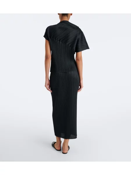 Maxi sukňa Pleats Please Issey Miyake čierna