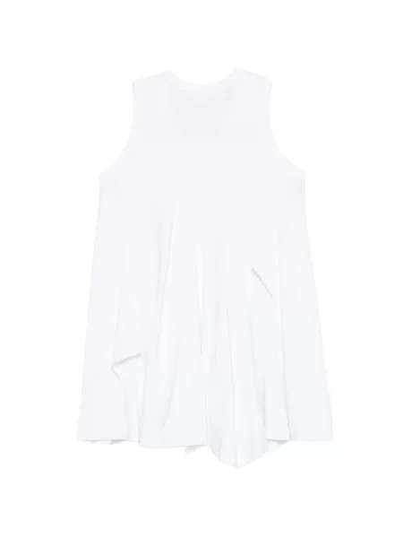Tricou Comme Des Garçons asimetric drapate alb