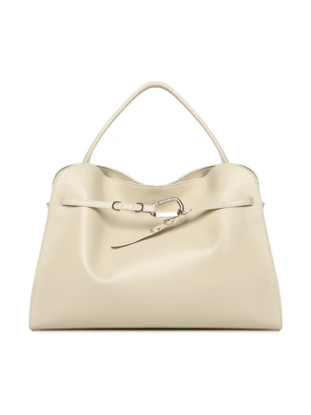 Torebka skórzana Francesco Biasia beżowa