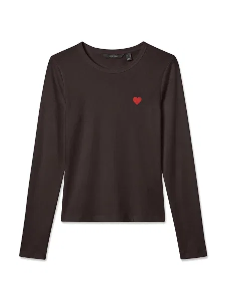 VERO MODA Tricou VMCHLOE ciocolatiu roșu