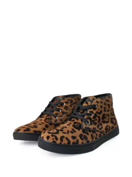 Sneakerși Dolce & Gabbana cu imagine cu model leopard maro