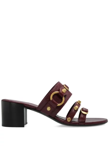 Sandale Balenciaga din piele roșu