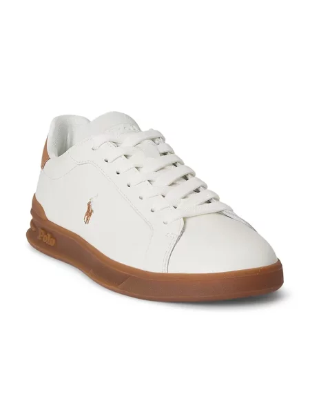 Sneakerși Polo Ralph Lauren din piele alb