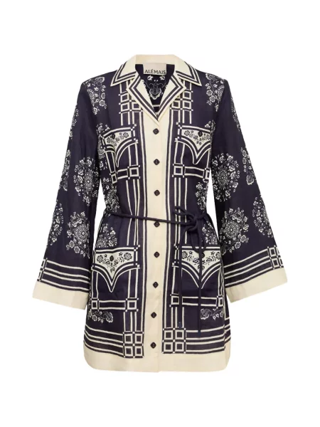 Rochie mini Alemais cu imagine albastru
