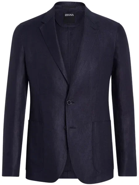 Geacă Zegna de in albastru