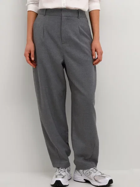 Kaffe Pantaloni cutați Merle amestecat gri