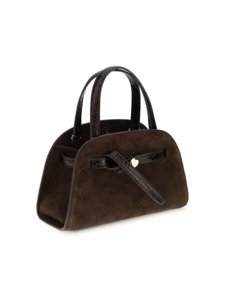 Torebka Tory Burch zamszowa brązowa