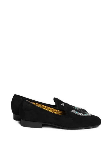 Pantofi loafer Fortela din piele de căprioară negru