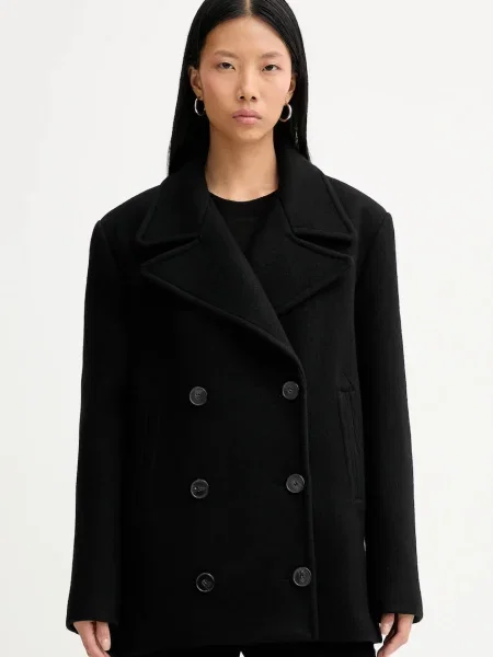 Palton Iro de lână negru