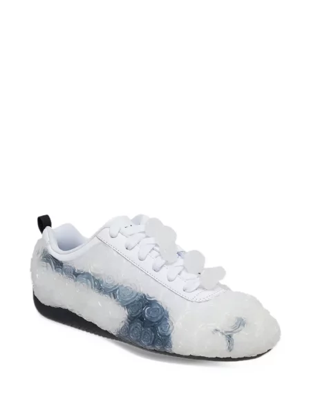 Sneakerși Noir Kei Ninomiya cu model floral alb