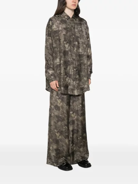 Cămașă Uma Wang cu model floral cu imagine verde