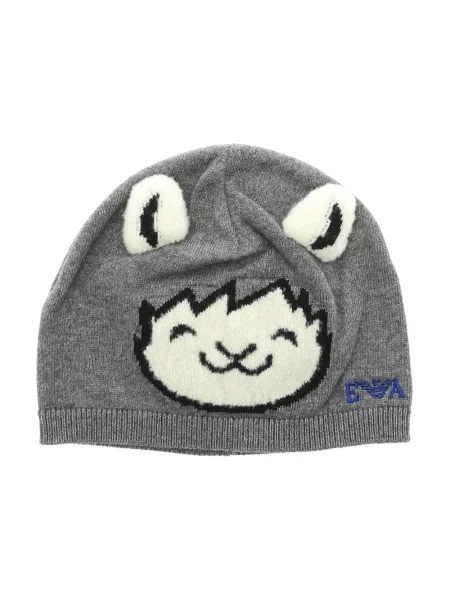Czapka z daszkiem Emporio Armani z logo szara