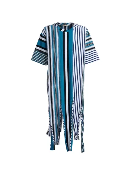Tricou Marni cu franjuri albastru
