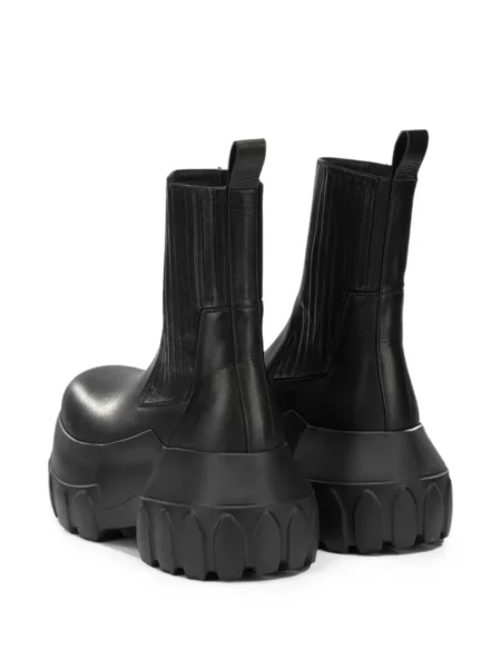 Cizme scurte Rick Owens cu platformă negru