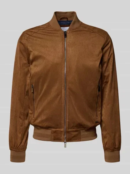 Bomberka z materiału skóropodobnego z zapinanymi na błyskawiczny Markup