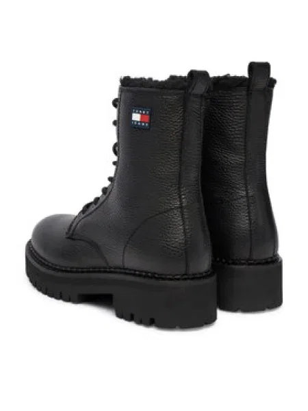 Čipkované džínsy Tommy Hilfiger čierna