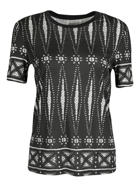 Tricou Tory Burch cu imagine cu imprimeu geometric negru
