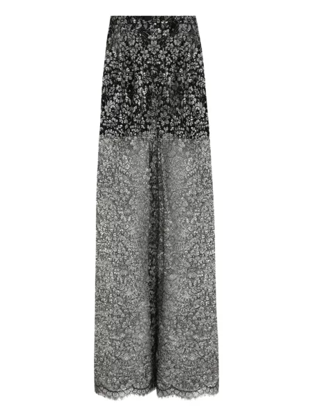 Pantaloni Dolce & Gabbana din dantelă negru