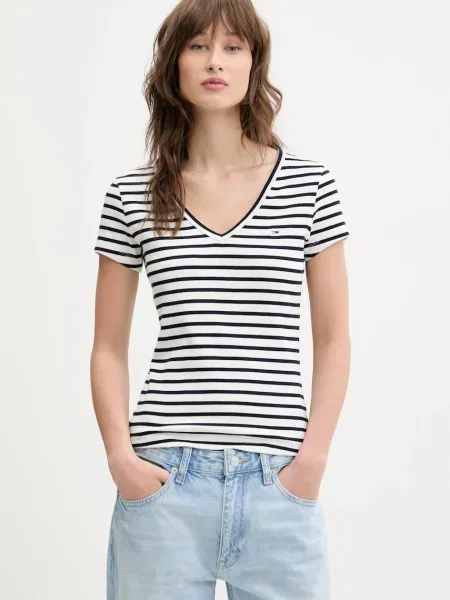 Tommy Jeans tričko s bílé