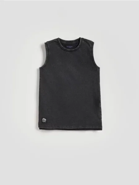 Reserved Tricou fără mâneci din negru