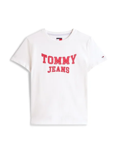 Tommy Jeans tricou din bej alb