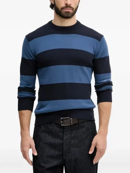 Pulover Benetton cu dungi albastru