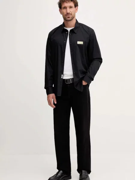 Сорочка Versace Jeans Couture regular класичний комір чорний
