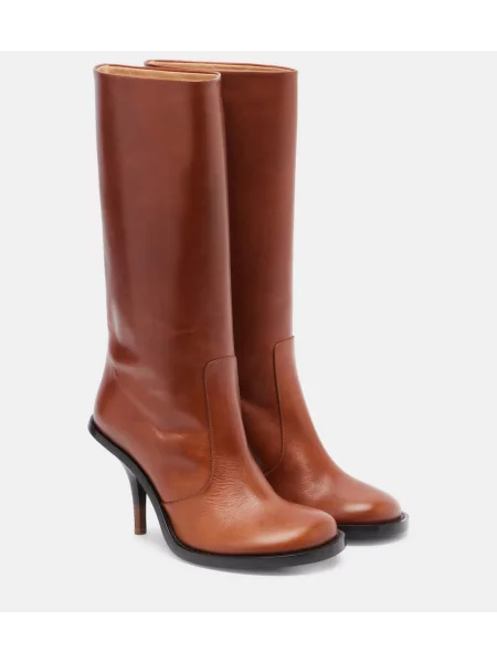 Cizme Dries Van Noten din piele maro