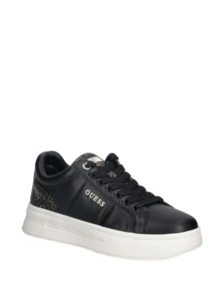 Sneakerși Guess din piele negru