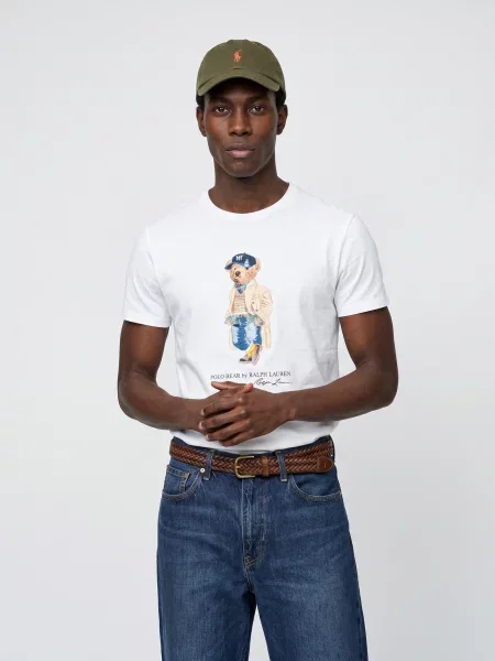 Polo Ralph Lauren Tričko krémová / nebesky modrá / čierna biela